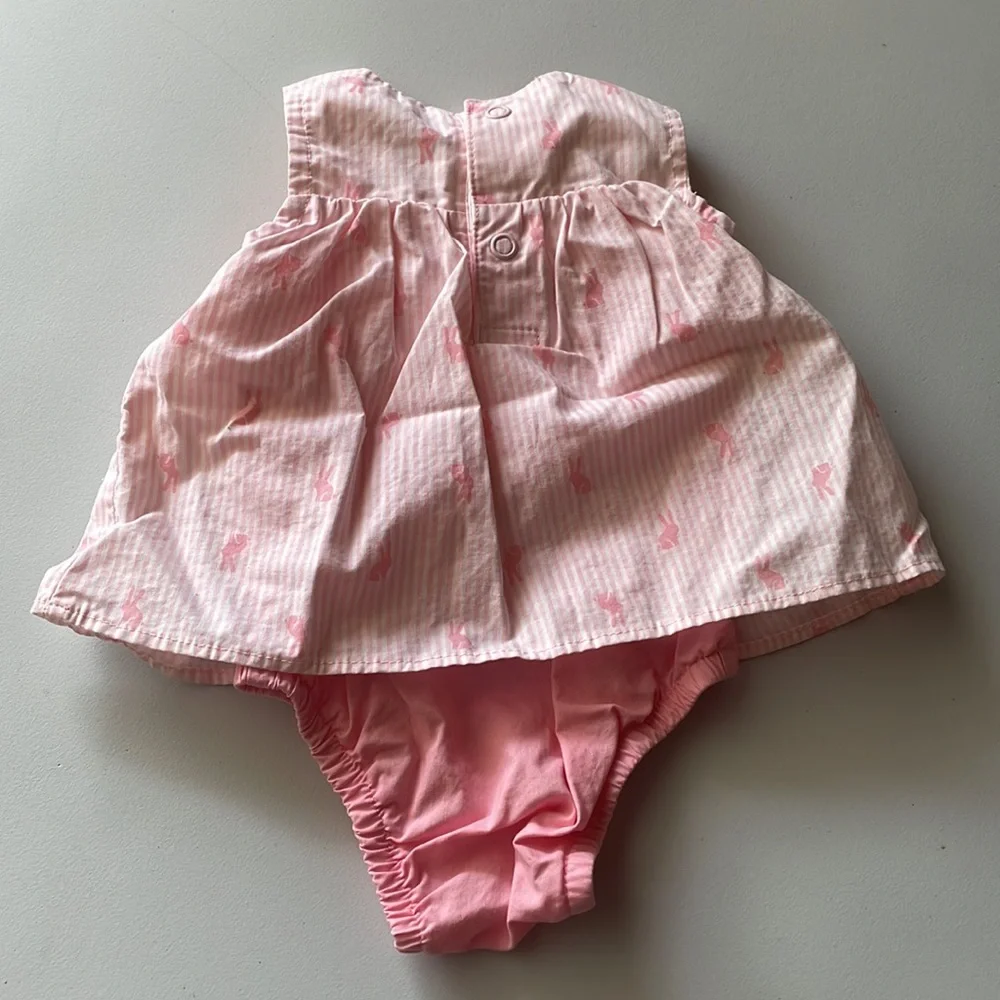 Carters jet one you dress, newborn bunnies pink never wore